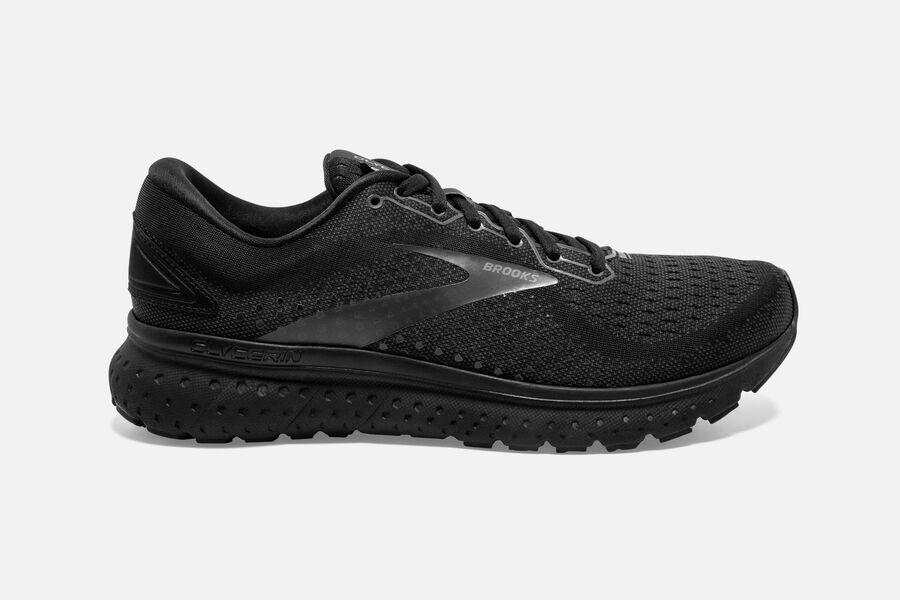 Brooks Glycerin 18 Mens Australia - Road Running Shoes - Black (071-NXTDE)